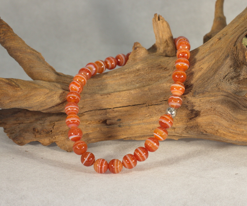 Sarder Edelsteinarmband auf Elastikfaden aufgezogen 